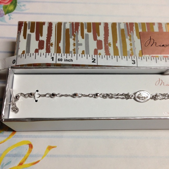 Mia Sarine Sterling Silver Religious Bracelet - Picture 3 of 8